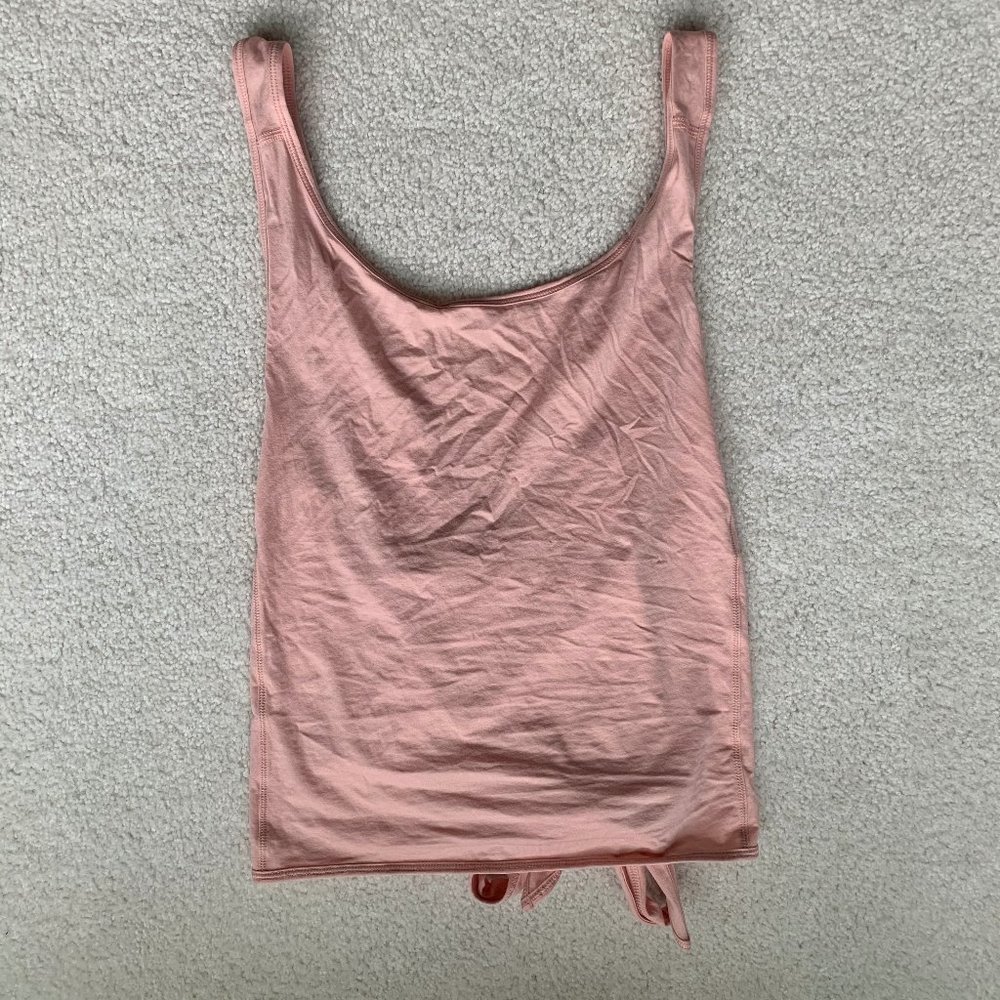 Pink Lululemon Cropped Tank Top